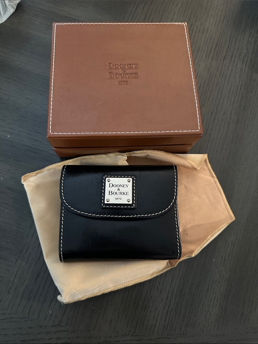 Dooney & Bourke Black Leather Small Wallet